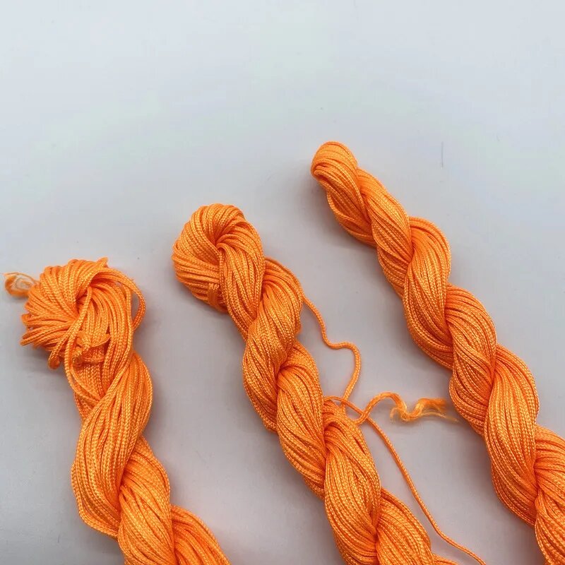 Плетеный шнур QQHYMJGT нейлон/хлопок 1 мм 20 ярдов Оранжевый 22