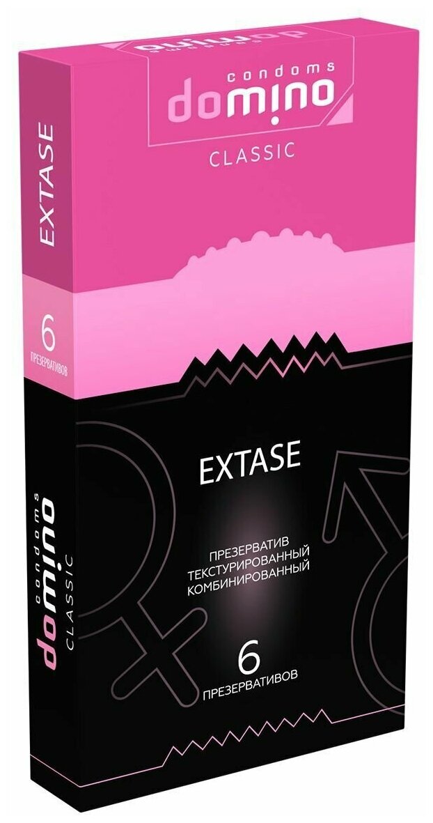 Презервативы с точками и рёбрышками DOMINO Classic Extase .