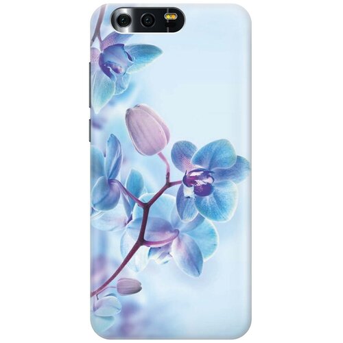 фото Gosso ультратонкий силиконовый чехол-накладка для honor 9 с принтом "синий цветок на синем"