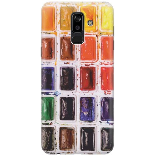 GOSSO Ультратонкий силиконовый чехол-накладка для Samsung Galaxy J8 (2018) с принтом Палитра красок gosso ультратонкий силиконовый чехол накладка для nokia 7 1 2018 с принтом палитра красок