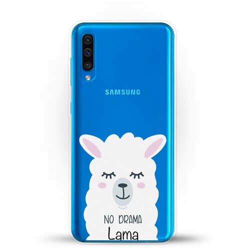 Силиконовый чехол Лама на Samsung Galaxy A50