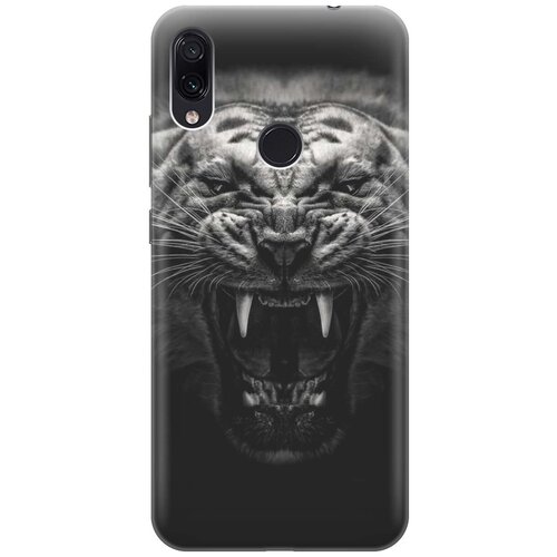 фото Ультратонкий силиконовый чехол-накладка для xiaomi redmi note 7 / note 7 pro с принтом "оскал тигра" gosso