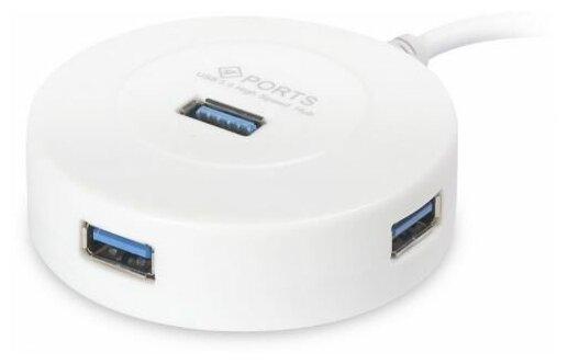 Хаб USB 3.0 4 порт Smartbuy SBHA-7314-W белый