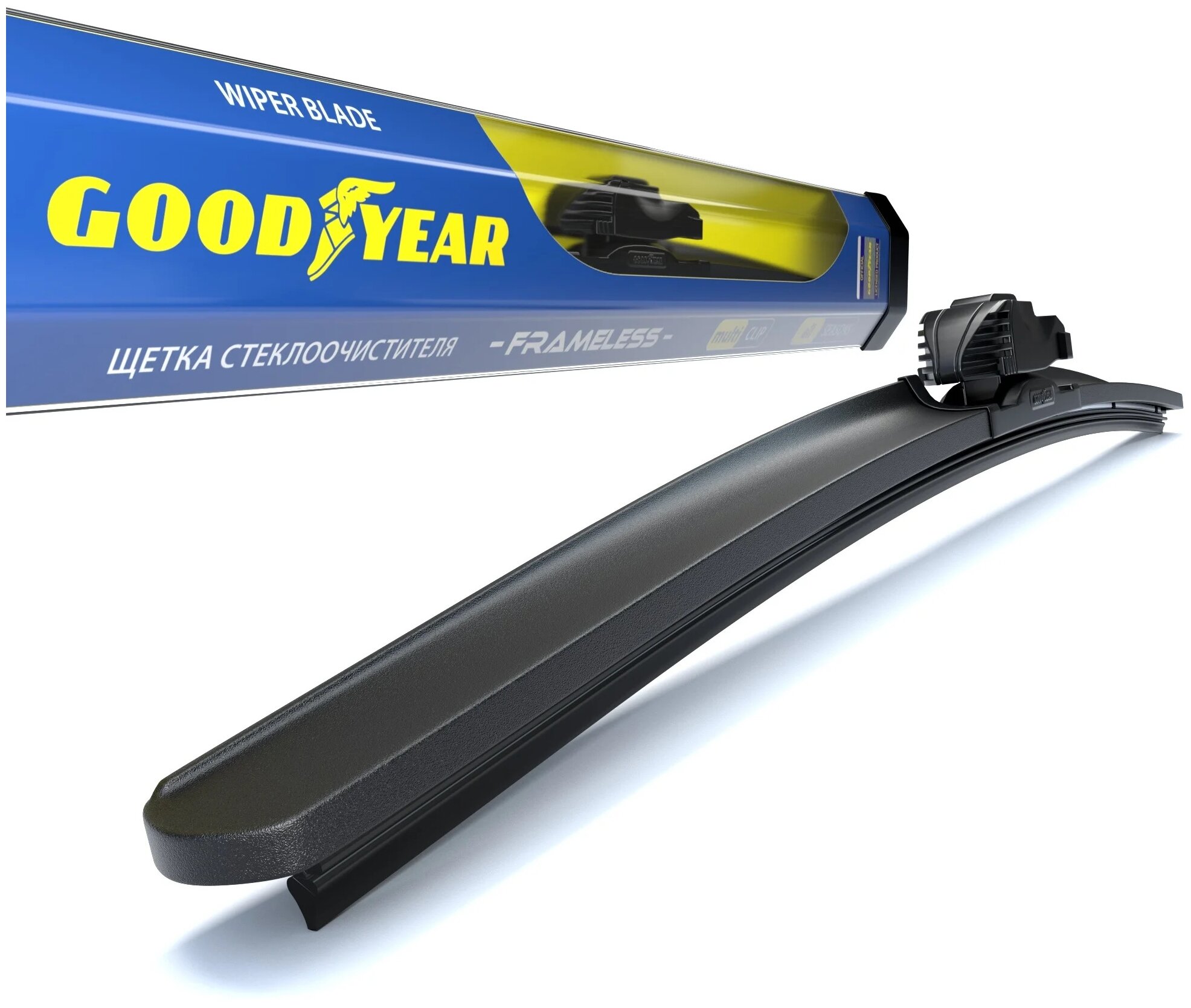 Щетка стеклоочистителя Goodyear Frameless Multi Clip 550 мм бескаркасная