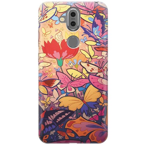 фото Re:pa накладка transparent для nokia 8.1 с принтом "красочный мир"