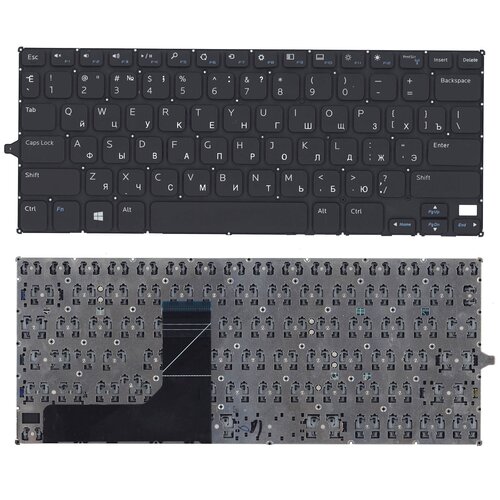 Клавиатура для ноутбука Dell Inspiron 11 3147 черная клавиатура для ноутбука dell inspiron 11 3147 3148 series плоский enter черная без рамки pn v144725as1
