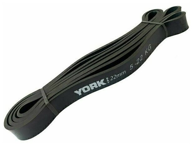 Эспандер-Резиновая петля "York" TPR Crossfit 2080х4.5х22мм (черный) (RBT-103/B34950)