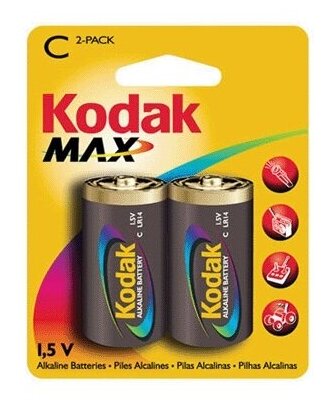 Батарейка "KODAK" MAX LR14-2BL (KC-2) (20/200/7200) Б0005123 / набор 2шт