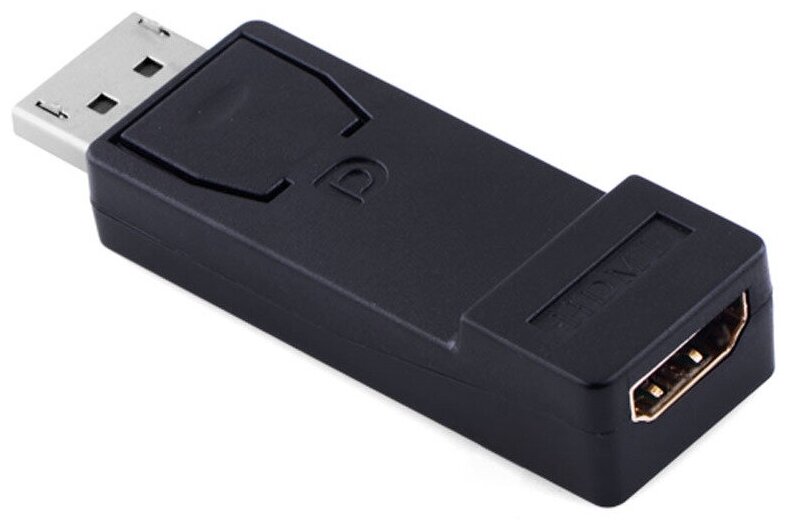 Переходник DisplayPort HDMI GCR для для подключения ТВ монитора 2K 60Hz черный