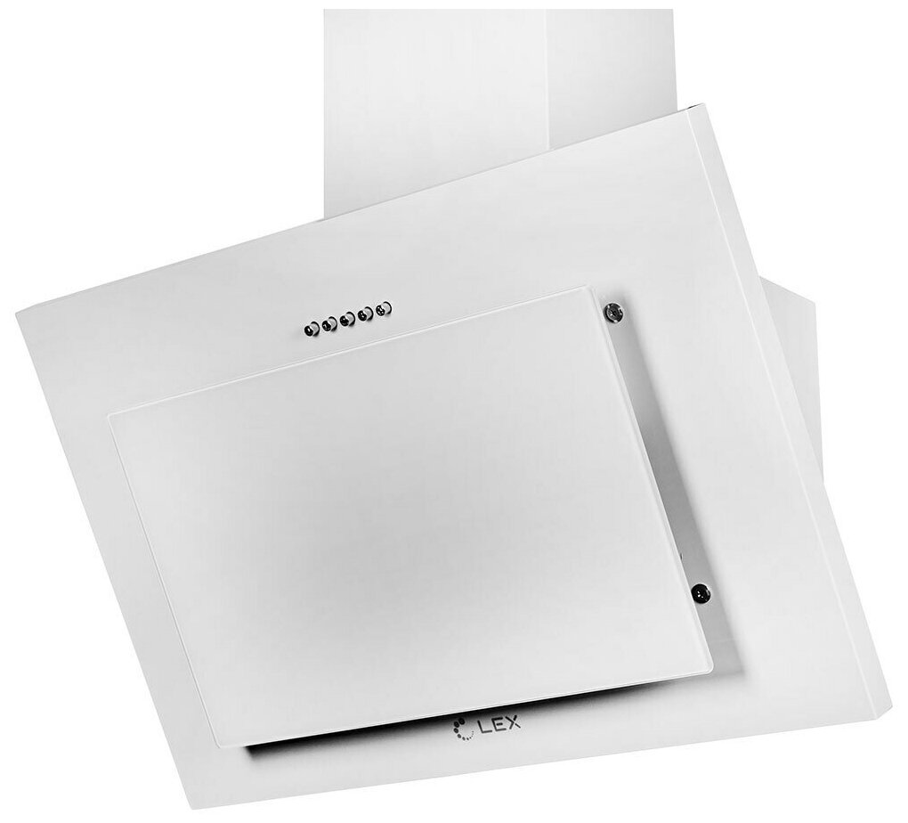 Вытяжка наклонная 60 см LEX MIKA 600 WHITE, белый / кухонная
