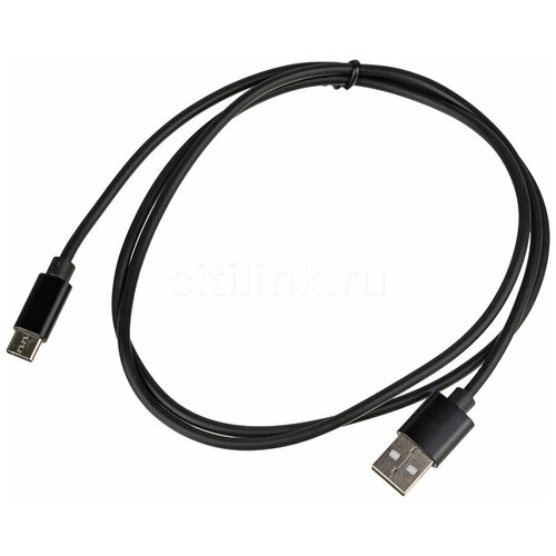 Кабель USB Type-C (m) - USB (m), 1м, 2.4A, черный кабель sunwind usb m usb type c m 1м черный блистер