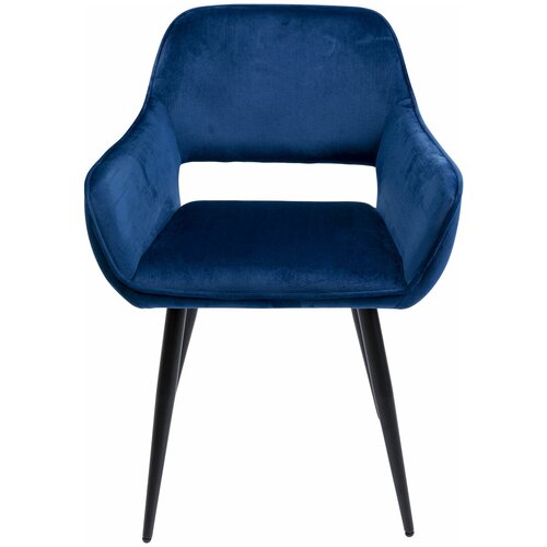 фото Kare design стул мягкий с подлокотниками san fransico, коллекция "сан франциско" 59*82*61, полиэстер, полиуретан, фанера, сталь, синий