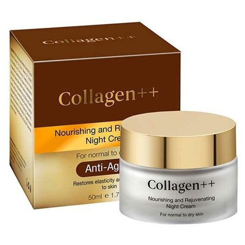 Chic Cosmetic Collagen++ Питательный и омолаживающий ночной крем для нормальной и сухой кожи, 50 мл
