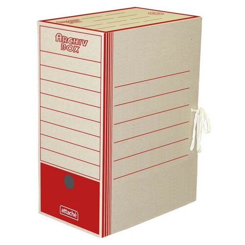 Короб архивный картон красный 325x260x150 мм 874880