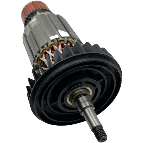 Ротор (Якорь) MAKITA для шлифмашины угловой GA7020, GA7020S, GA9020, GA9020S (L-202.5 мм, D-54 мм, резьба М8 (шаг 1.25 мм))