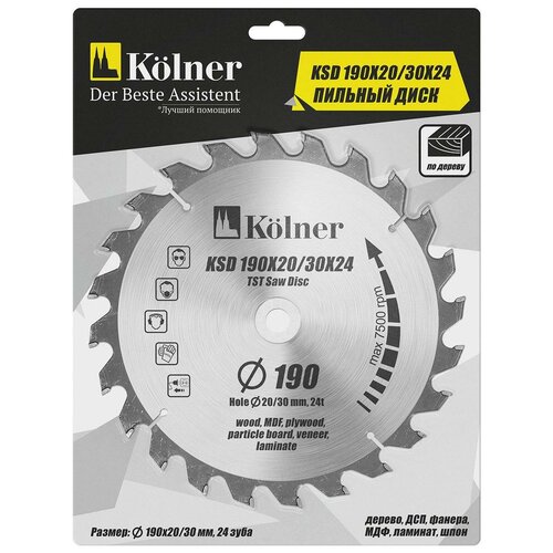 Пильный диск KOLNER KSD 190*20/30*24