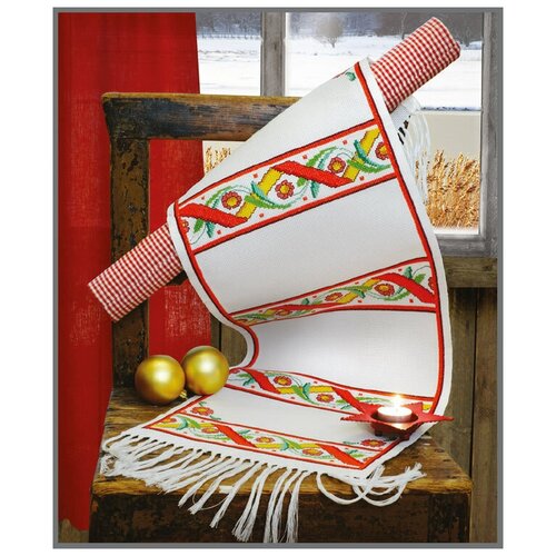 Купить Набор для вышивания Anchor: салфетка-дорожка Rustic Style In Red, MEZ, 9240000-02503