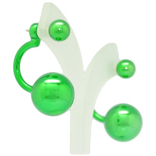 Серьги двусторонние Randa, зеленый