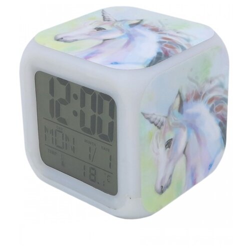 Часы-будильник Единорог с подсветкой 3 59000₽