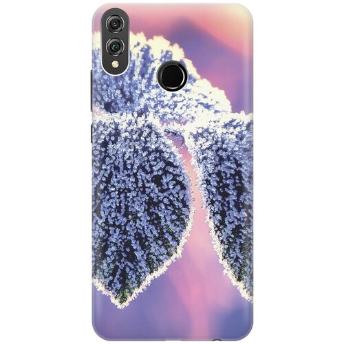 фото Силиконовый чехол на honor 8x / хонор 8х с принтом "замерзшие листики gosso