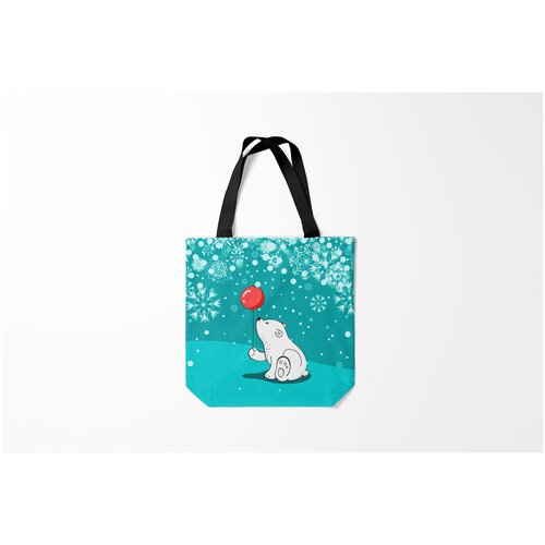 фото Сумка-шоппер / 40х40 см / праздники / новый год north bear burnettie