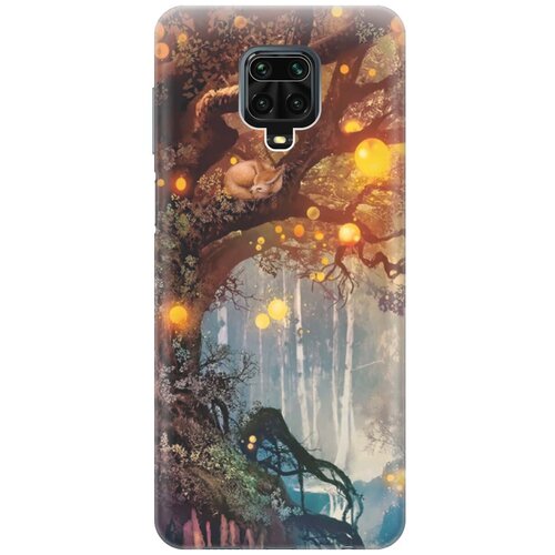 фото Ультратонкий силиконовый чехол-накладка для xiaomi redmi note 9s / note 9 pro с принтом "лиса на древе" gosso