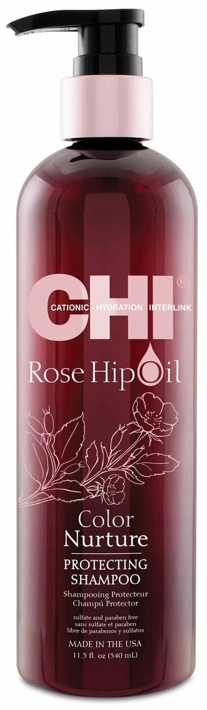 CHI шампунь Rose Hip Oil Color Nurture, 739 мл