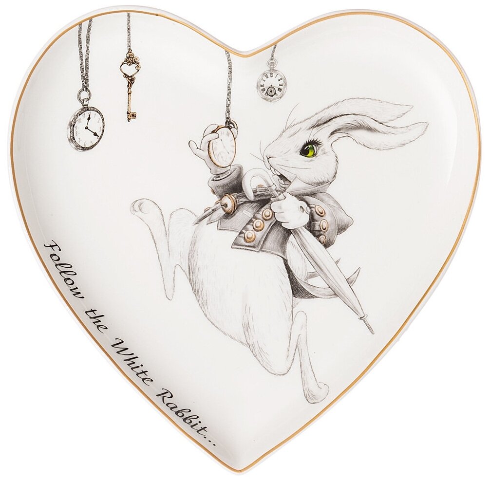 Набор из 2 штук Тарелка Lefard "Wonderland" 15х2см, сердце, фарфор (590-448/2)