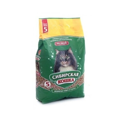 Сибирская кошка - Лесной Древесный наполнитель, 10 л - 6,5 кг наполнитель сибирская кошка лесной 5 л древесный акция 3 1