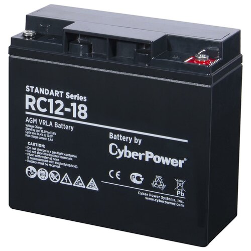 Аккумуляторная батарея CyberPower Battery RC 12-18 аккумуляторная батарея для монитора mindray imec 12 ipm 8 li13i001a