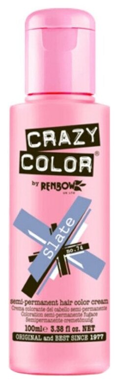 Crazy Color Краситель прямого действия Semi-Permanent Hair Color Cream, 74 slate, 100 мл