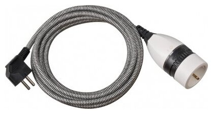 Удлинитель-переноска Brennenstuhl Quality Plastic Extension Cable,3м, 1 роз, черный (1161830)