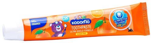 Зубная паста LION Kodomo гелевая с ароматом апельсина, 40 г, yellow