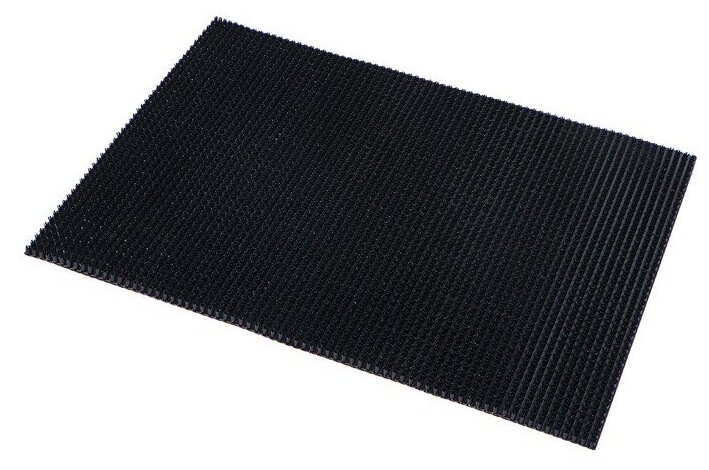 Покрытие ковровое щетинистое «Травка», 60×90 см, цвет чёрный - фотография № 2