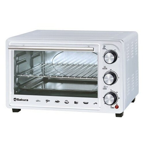 Духовка SAKURA SA-7024W 1380Вт 23л 2 конф чугун 441100₽