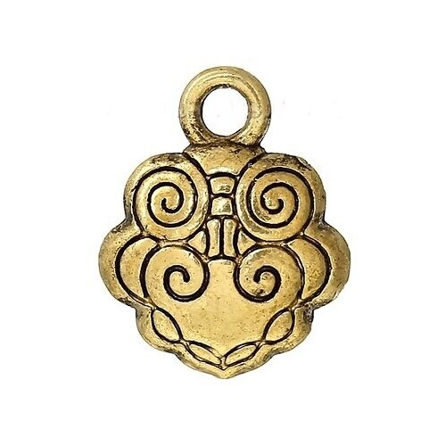 Подвеска 8 Сезонов металлическая, Замок, античное золото, 14х11 мм, 100 шт (TB.8S.B54242)