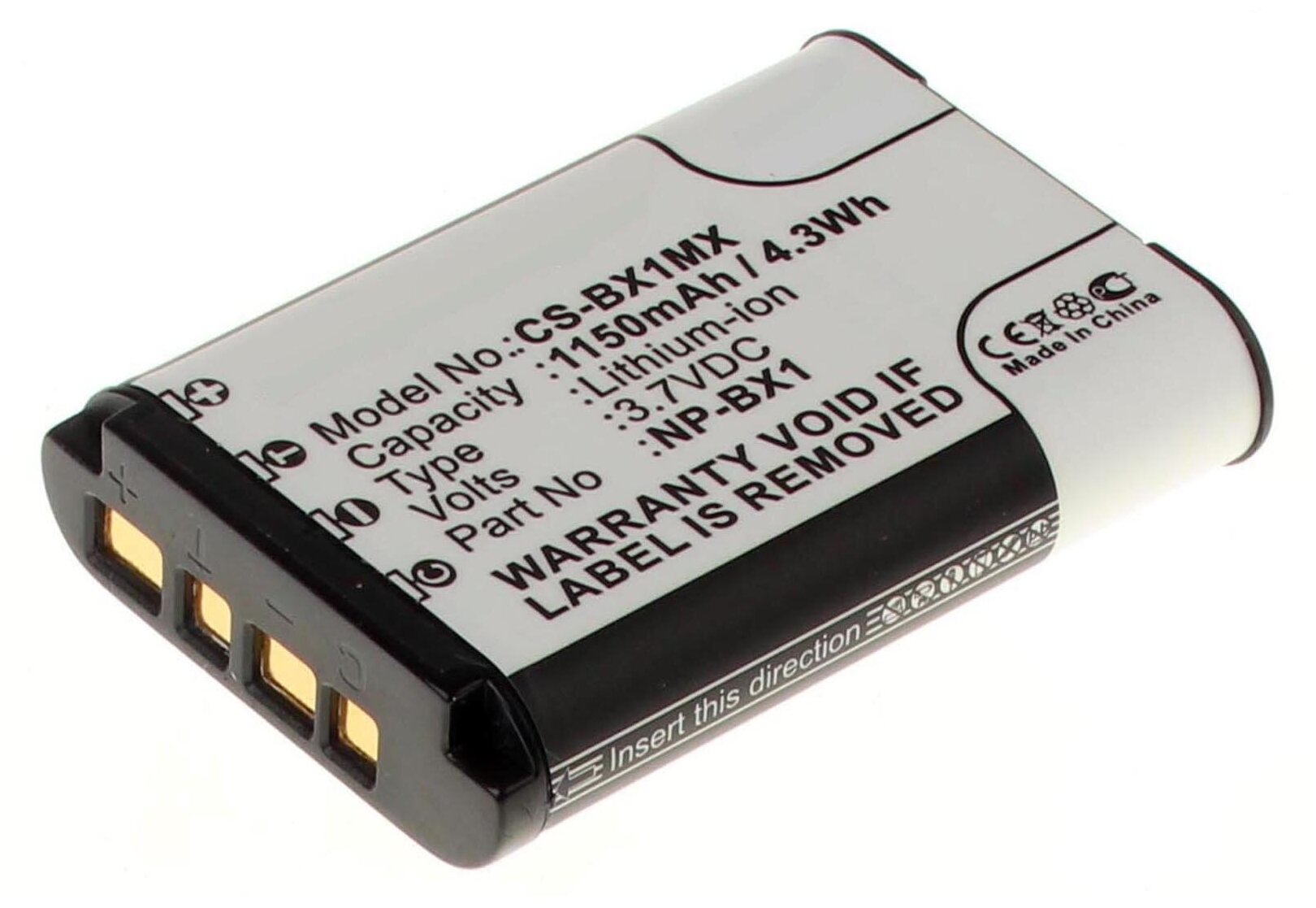 Аккумуляторная батарея iBatt 1150mAh для Sony Cyber-Shot DSC-RX1R II, HDR-GWP88, Cyber-shot DSC-HX50V/B, DSC-HX50V/B, HD-MV1