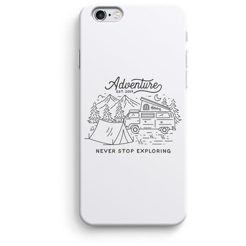 фото Чехол для iphone 6/6s "never stop exploring", белый black pack