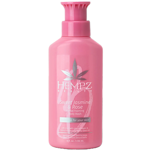 Гель HEMPZ для душа Сладкий Жасмин и Роза 236ml/ Sweet Jasmine & Rose Herbal Foaming Body Wash