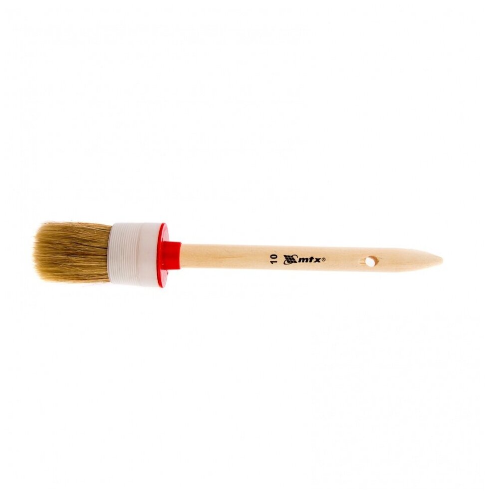 Кисть круглая MTX №10 (40) натуральная щетина деревянная ручка 82080