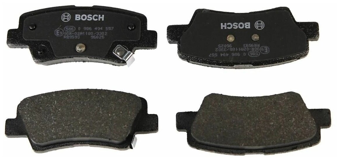 Дисковые тормозные колодки задние Bosch 0986494557 для Hyundai, SsangYong, Kia (4 шт.) - фотография № 4