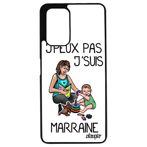 фото Ударопрочный чехол для смартфона // xiaomi redmi note 10 pro // "не могу - стала крестной!" надпись комикс, utaupia, светло-серый