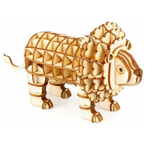 3D деревянный пазл Robotime Дикие животные - Лев TG205