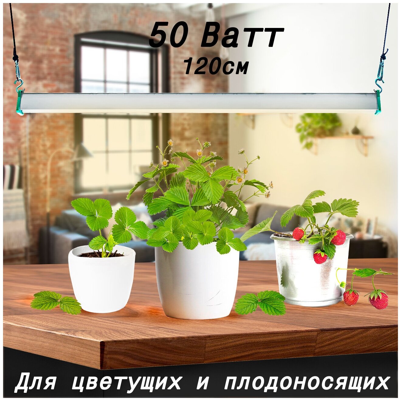 Фитолампа для светолюбивых растений MiniFermer Цветонос Samsung 3000К+660nm 50Вт 120см