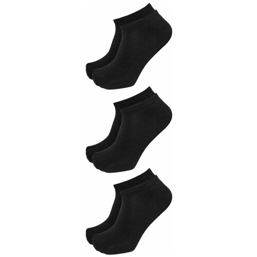 фото Мужские носки tuosite, 3 пары, укороченные, размер 39-41, черный
