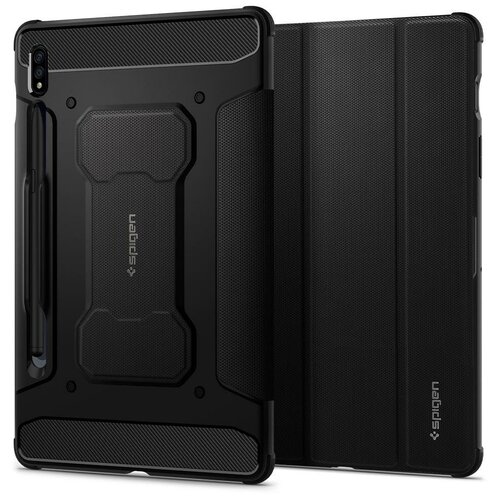 Чехол Spigen Rugged Armor Pro для Samsung Galaxy Tab S7 (ACS01604, оригинал, Black) чехол spigen rugged armor pro для samsung galaxy tab s7 acs01607 оригинал black