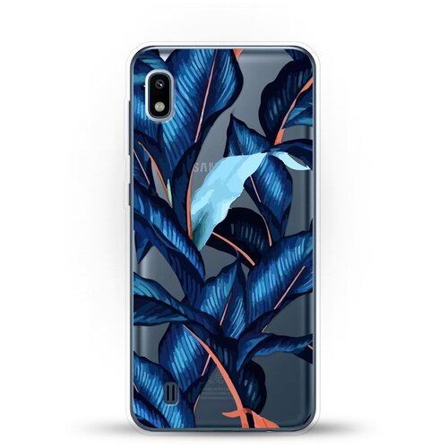 фото Силиконовый чехол синие листья на samsung galaxy a10 andy & paul