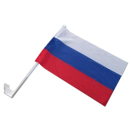 Флаг РФ с автомобильным кронштейном 24х36 см
