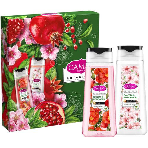 CAMAY Botanicals подарочный набор гели для душа 2х250 мл