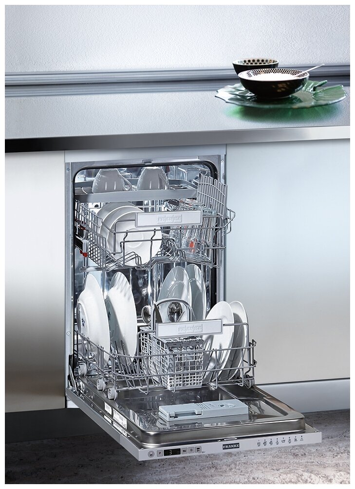 Посудомоечная машина Franke 117.0616.305/ Better, Встраиваемая посудомоечная машина FDW 4510 E8P E, 45 см, 10 комплектов, 8 программ - фотография № 2